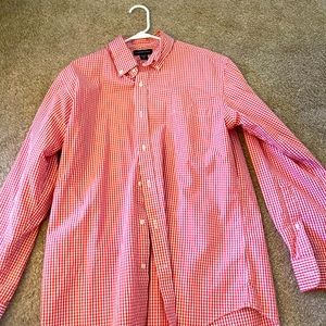 Men’s red gingham button up